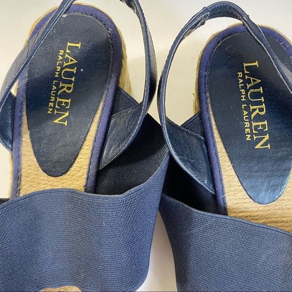 𝅺LAUREN RALPH LAUREN Carminda Espadrille Woven Wedge Sandals Shoes 9 - Picture 10 of 11